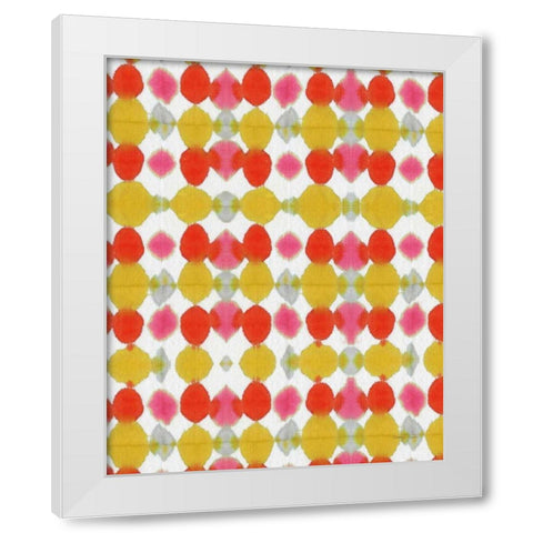 Watermark Yellow Pink II White Modern Wood Framed Art Print by Green, Nancy
