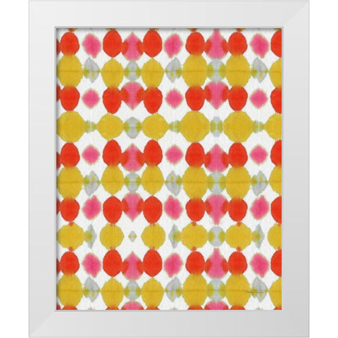 Watermark Yellow Pink II White Modern Wood Framed Art Print by Green, Nancy