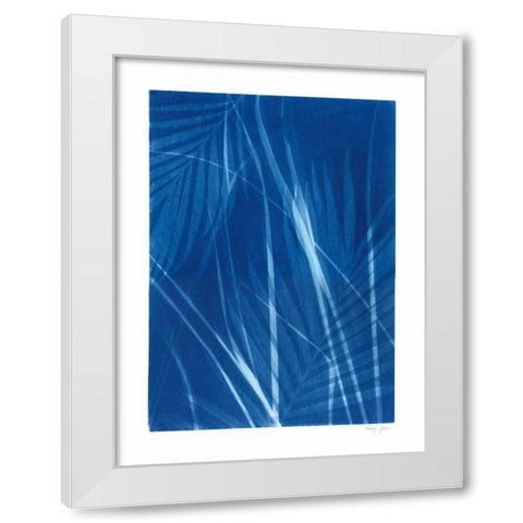 Cyanotype Tropical II White Modern Wood Framed Art Print by Green, Nancy