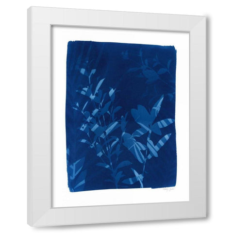 Cyanotype Tropical VI White Modern Wood Framed Art Print by Green, Nancy