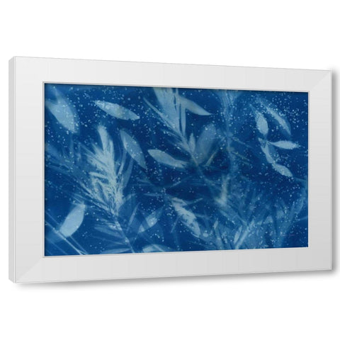 Cyanotype Tropical VII White Modern Wood Framed Art Print by Green, Nancy