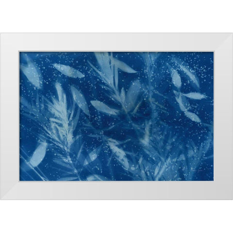 Cyanotype Tropical VII White Modern Wood Framed Art Print by Green, Nancy