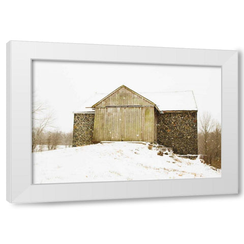 Majestic in the Snow White Modern Wood Framed Art Print by Aledanda