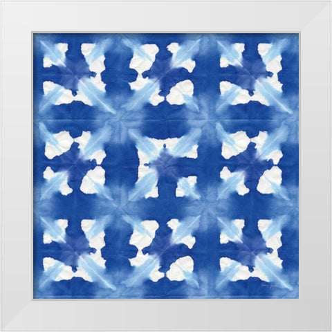 Aquarelle Blue IV White Modern Wood Framed Art Print by Green, Nancy