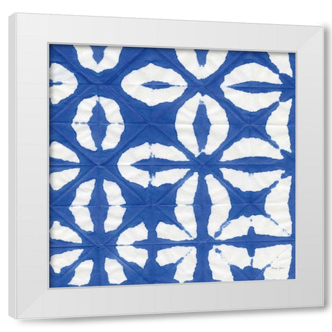 Aquarelle Blue Square I White Modern Wood Framed Art Print by Green, Nancy