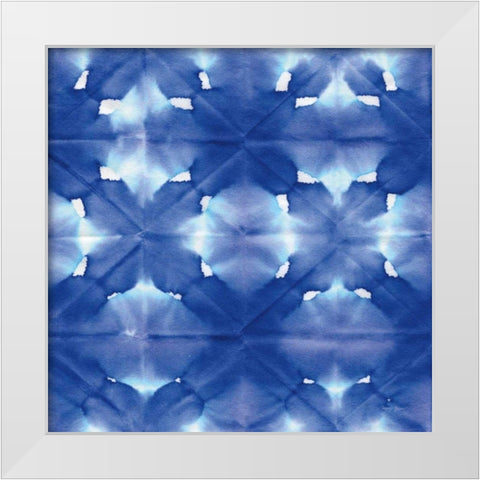 Aquarelle Blue Square III White Modern Wood Framed Art Print by Green, Nancy