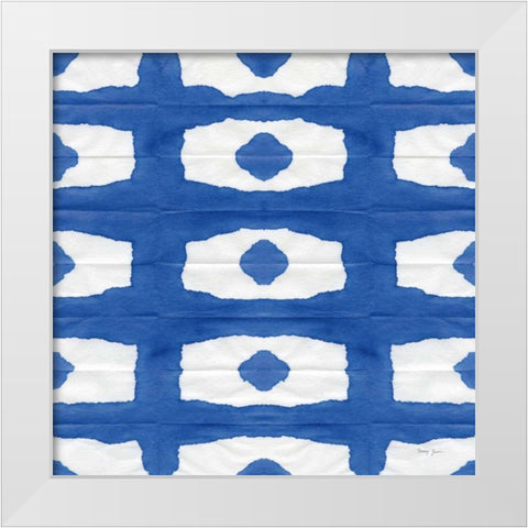Aquarelle Blue Square X White Modern Wood Framed Art Print by Green, Nancy