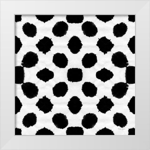 Aquarelle Black and White IX White Modern Wood Framed Art Print by Green, Nancy