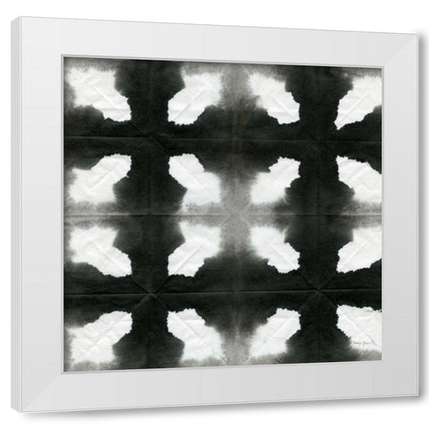 Aquarelle Black and White Square III White Modern Wood Framed Art Print by Green, Nancy
