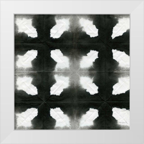 Aquarelle Black and White Square III White Modern Wood Framed Art Print by Green, Nancy