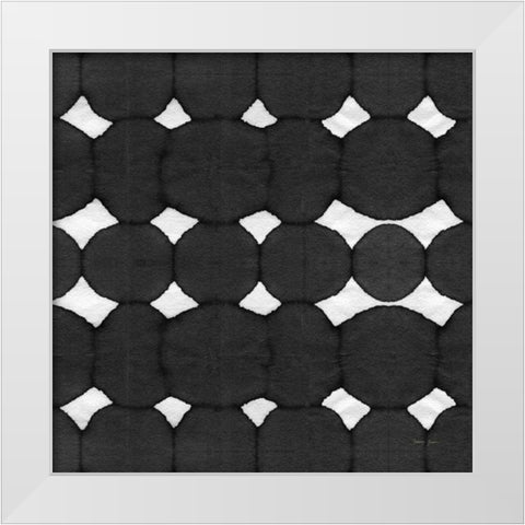 Aquarelle Black and White Square IV White Modern Wood Framed Art Print by Green, Nancy