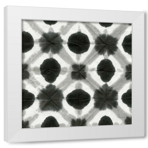 Aquarelle Black and White Square V White Modern Wood Framed Art Print by Green, Nancy