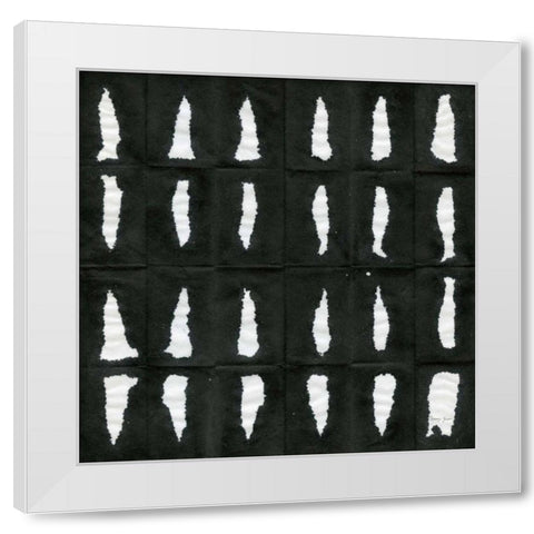 Aquarelle Black and White Square VI White Modern Wood Framed Art Print by Green, Nancy