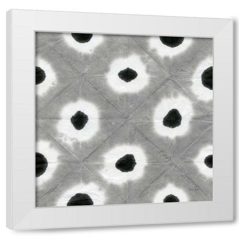 Aquarelle Black and White Square VII White Modern Wood Framed Art Print by Green, Nancy