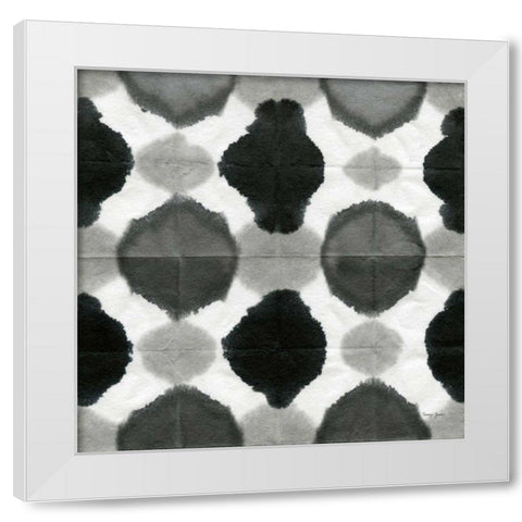 Aquarelle Black and White Square VIII White Modern Wood Framed Art Print by Green, Nancy