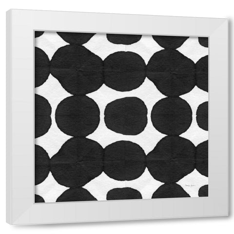 Aquarelle Black and White Square X White Modern Wood Framed Art Print by Green, Nancy