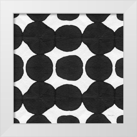 Aquarelle Black and White Square X White Modern Wood Framed Art Print by Green, Nancy