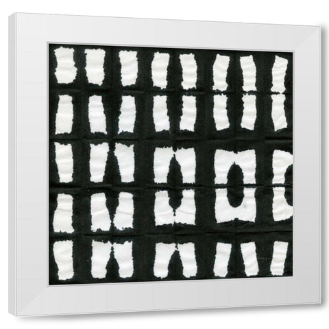 Aquarelle Black and White Square XII White Modern Wood Framed Art Print by Green, Nancy