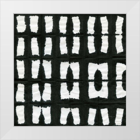 Aquarelle Black and White Square XII White Modern Wood Framed Art Print by Green, Nancy