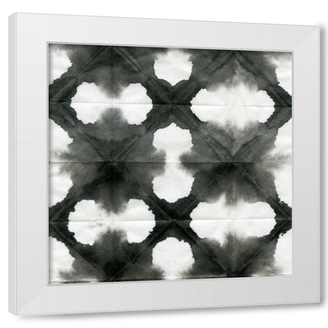 Aquarelle Black and White Square XIII White Modern Wood Framed Art Print by Green, Nancy