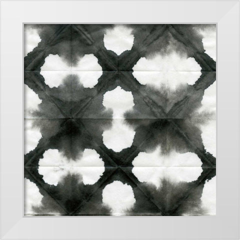 Aquarelle Black and White Square XIII White Modern Wood Framed Art Print by Green, Nancy