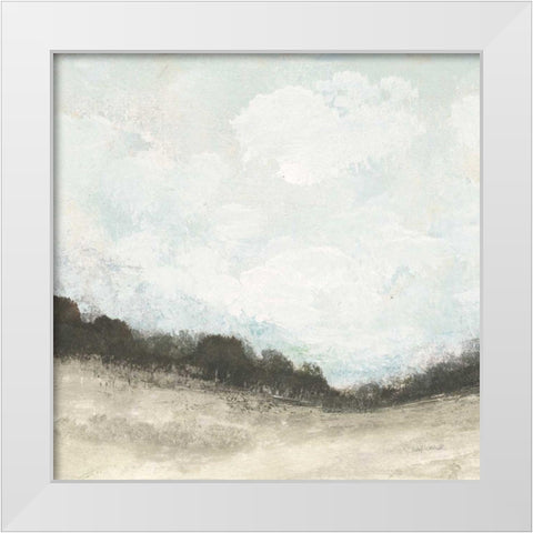 In the Field Square II Neutral White Modern Wood Framed Art Print by Warrick, Cheryl