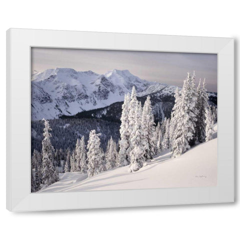 Cariboo Mountains White Modern Wood Framed Art Print by Majchrowicz, Alan