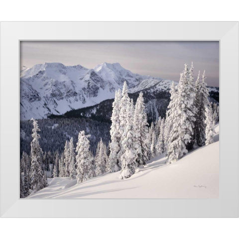 Cariboo Mountains White Modern Wood Framed Art Print by Majchrowicz, Alan