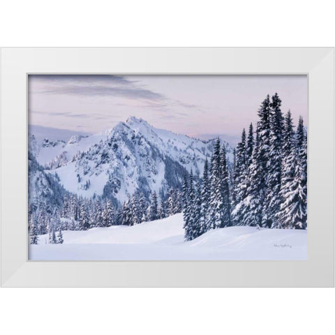 Tatoosh Range White Modern Wood Framed Art Print by Majchrowicz, Alan