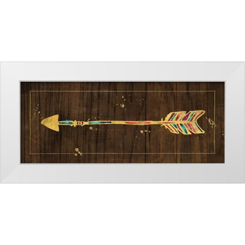 Beautiful Arrows IV on Wood No Words White Modern Wood Framed Art Print by Pela Studio