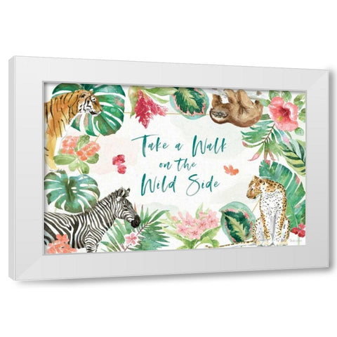 From the Jungle I White Modern Wood Framed Art Print by Grove, Beth