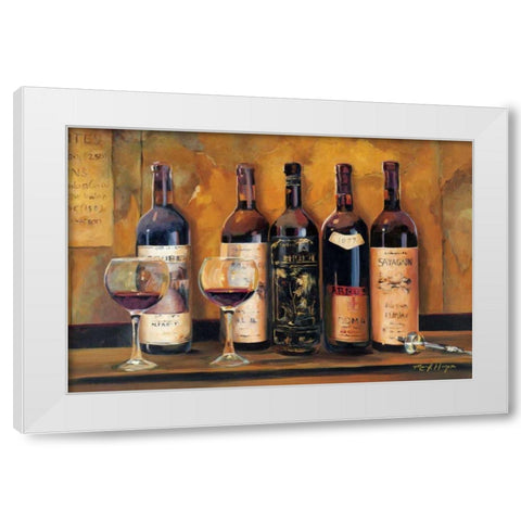 Cellar Reds White Modern Wood Framed Art Print by Hageman, Marilyn