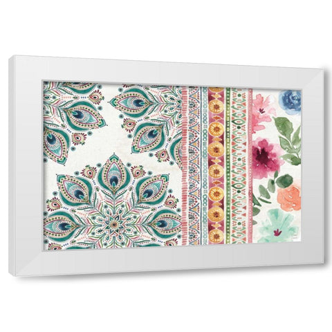 Bohemian Vibes I White Modern Wood Framed Art Print by June, Dina