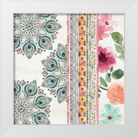 Bohemian Vibes II White Modern Wood Framed Art Print by June, Dina