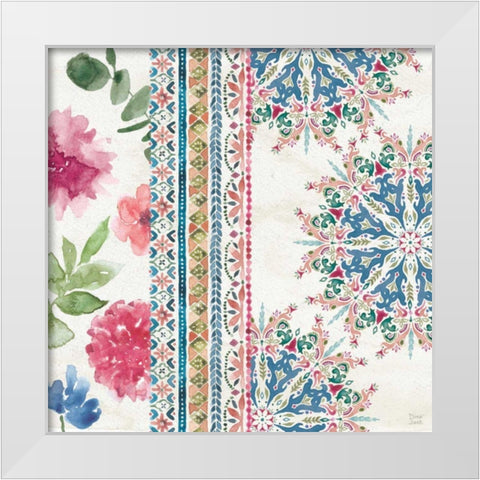 Bohemian Vibes III White Modern Wood Framed Art Print by June, Dina