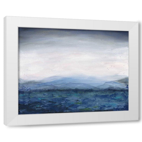 Mountain Lake White Modern Wood Framed Art Print by Prahl, Courtney