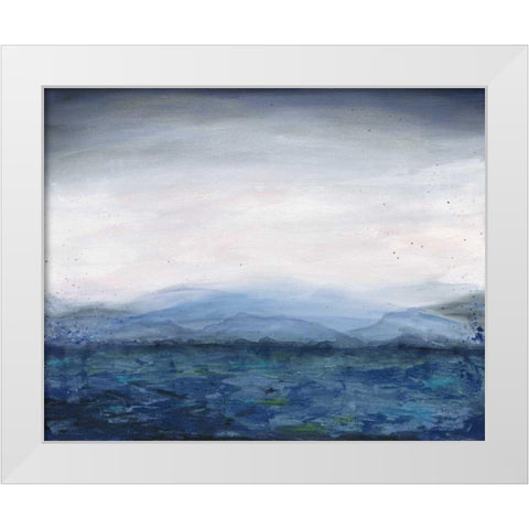 Mountain Lake White Modern Wood Framed Art Print by Prahl, Courtney