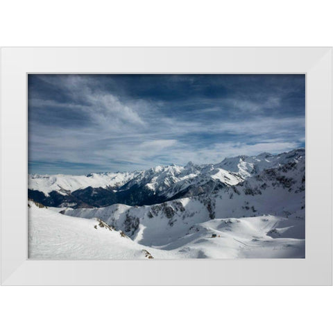 Mountain Cabin White Modern Wood Framed Art Print by Eichman, Andre