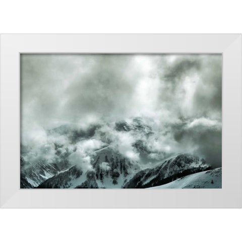 Through the Clouds White Modern Wood Framed Art Print by Eichman, Andre