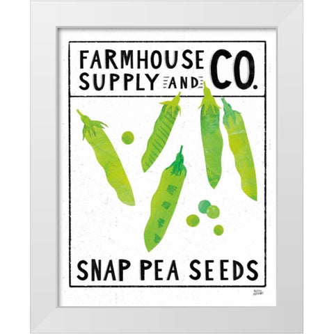 Kitchen Garden Seed Packet II White Modern Wood Framed Art Print by Averinos, Melissa