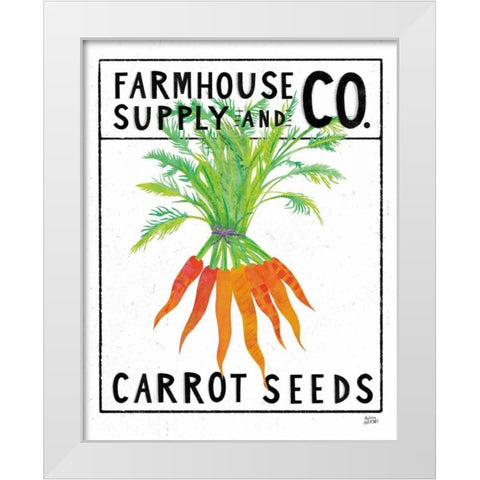Kitchen Garden Seed Packet IV White Modern Wood Framed Art Print by Averinos, Melissa