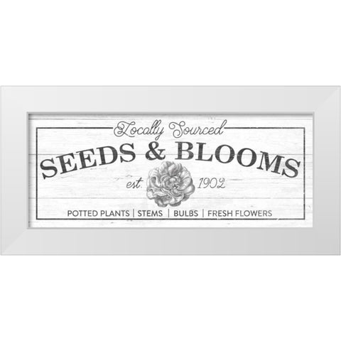 Flower Market II White Modern Wood Framed Art Print by Wild Apple Portfolio