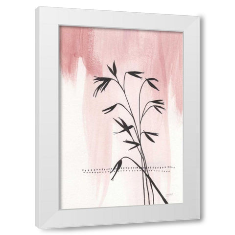 Valentine Blush I White Modern Wood Framed Art Print by Mack, Lynn