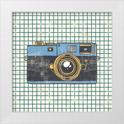 Wanderlust Capture the World No Words White Modern Wood Framed Art Print by Hilsaca, Cleonique