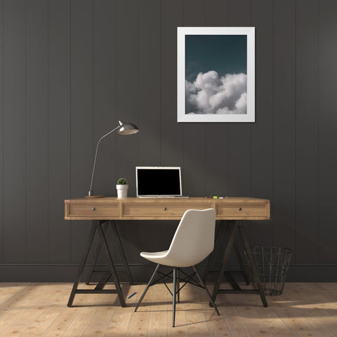 Clouds I Crop II White Modern Wood Framed Art Print by Eichman, Andre