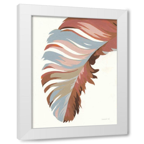 Big Leaf I White Modern Wood Framed Art Print by Nai, Danhui