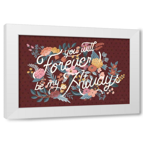 Love Letters II White Modern Wood Framed Art Print by Marshall, Laura