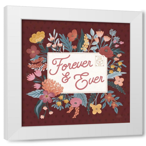 Love Letters V White Modern Wood Framed Art Print by Marshall, Laura