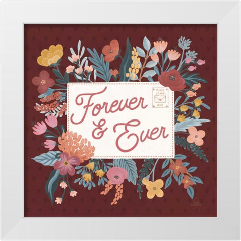 Love Letters V White Modern Wood Framed Art Print by Marshall, Laura