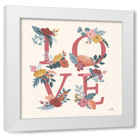 Love Letters VII White Modern Wood Framed Art Print by Marshall, Laura
